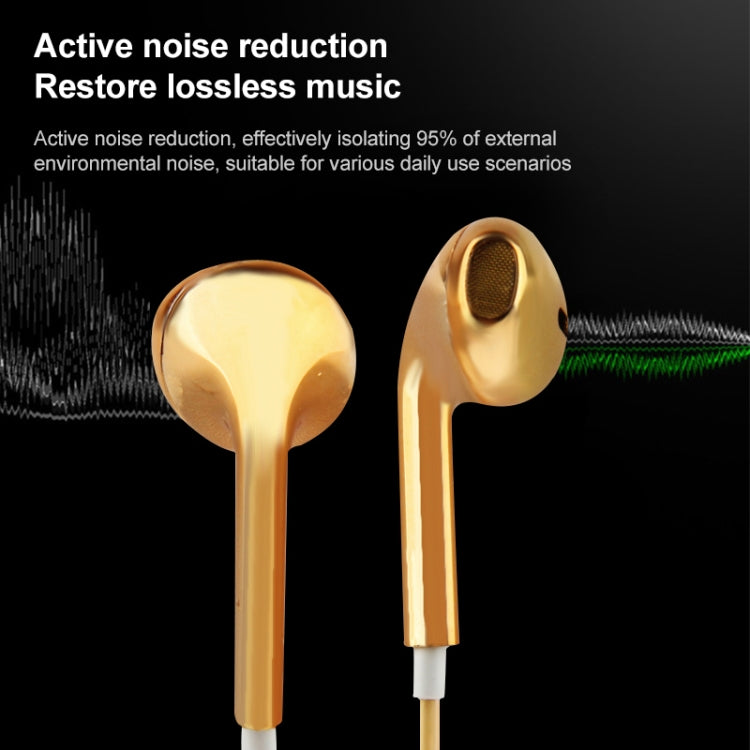 3.5mm Stereo Electroplating Wire Control Earphone for Android Phones / PC / MP3 Player / Laptops(Green) - In Ear Wired Earphone by PMC TechLife | Online Shopping South Africa | PMC TechLife