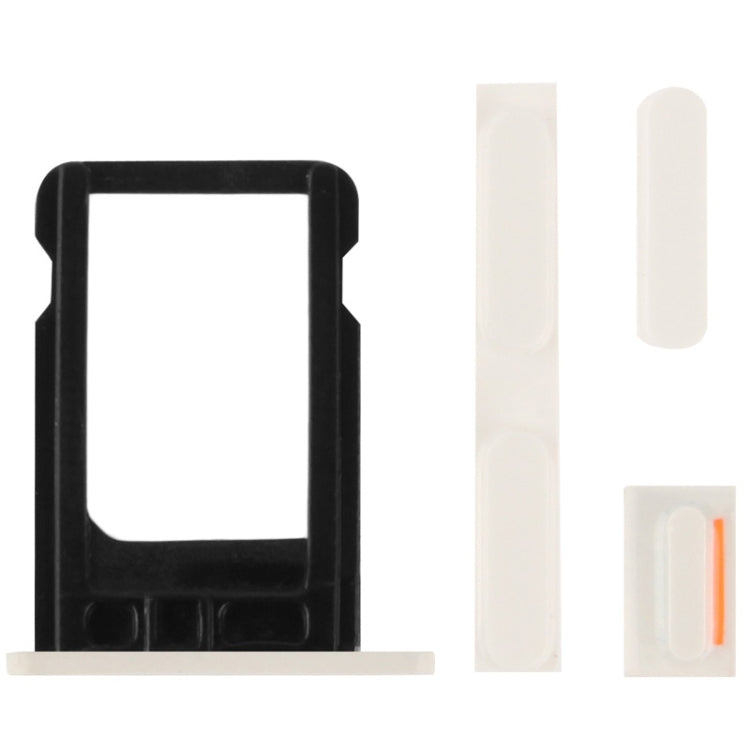Full Housing  Chassis / Back Cover with Mounting Plate & Mute Button + Power Button + Volume Button + Nano SIM Card Tray for iPhone 5C(White) - iPhone 5 Parts by PMC TechLife | Online Shopping South Africa | PMC TechLife