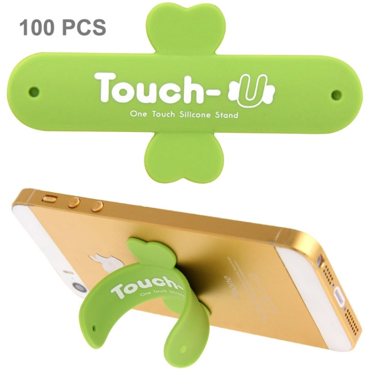 100 PCS Touch-u One Touch Universal Silicone Stand Holder(Green) - free shipping - PMC TechLife - Order now!