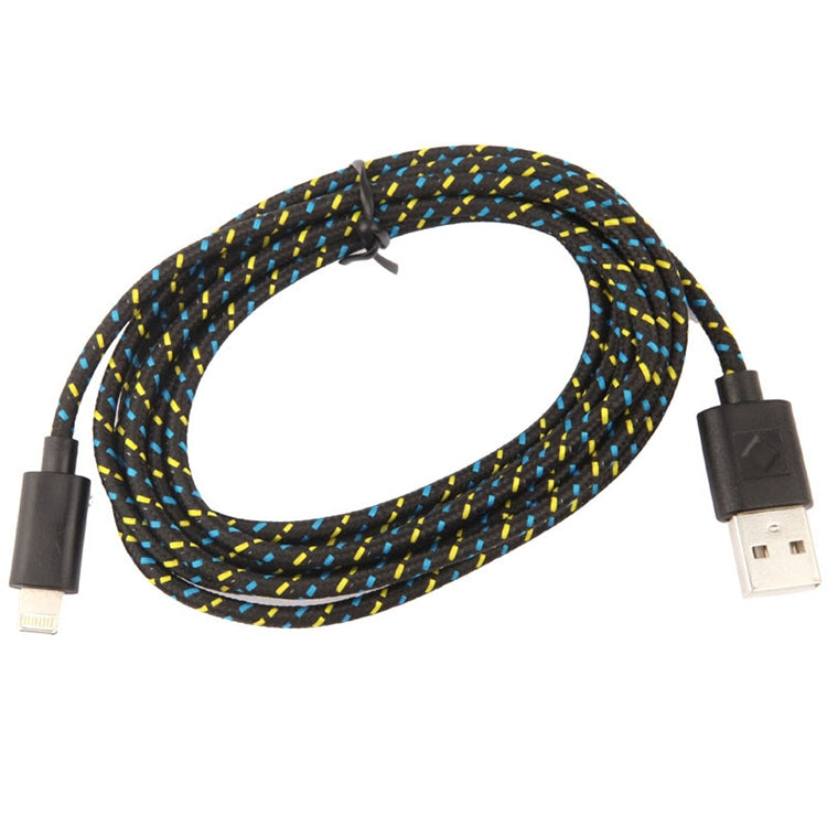 1m Nylon Netting USB Data Transfer Charging Cable For iPhone, iPad, Compatible with up to iOS 15.5(Blue) - Normal Style Cable by PMC Jewellery | Online Shopping South Africa | PMC Jewellery