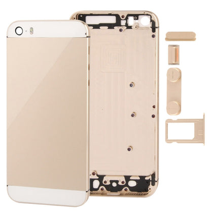 Full Housing Alloy  Back Cover with Mute Button + Power Button + Volume Button + Nano SIM Card Tray for iPhone 5S (Light Gold) - iPhone 5 Parts by PMC Jewellery | Online Shopping South Africa | PMC Jewellery