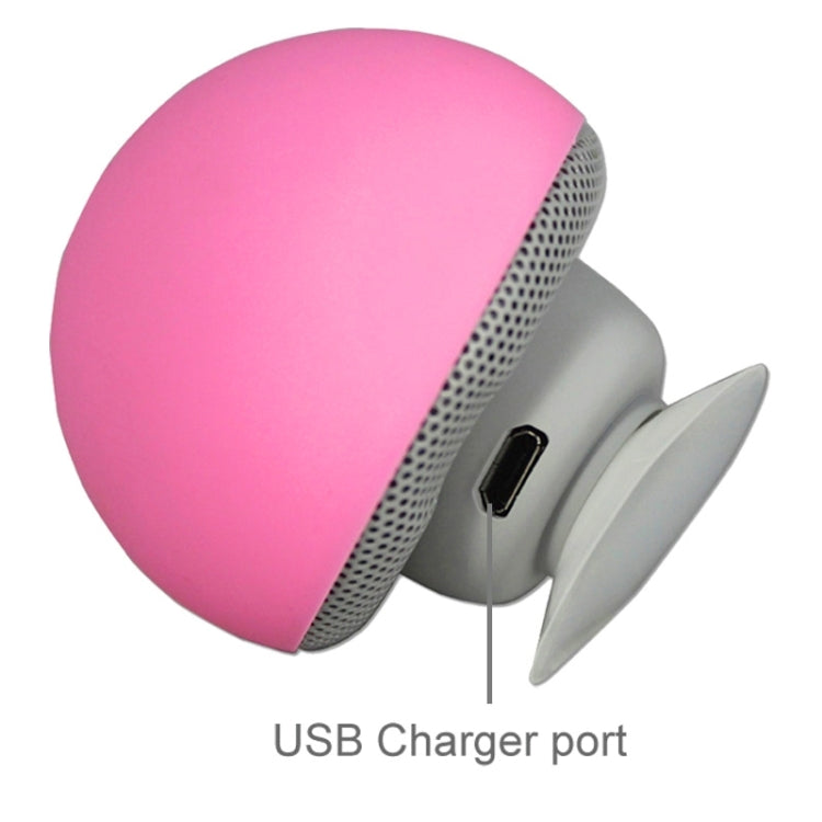 Mushroom Shape Bluetooth Speaker with Suction Holder(Pink) - Desktop Speaker by PMC Jewellery | Online Shopping South Africa | PMC Jewellery