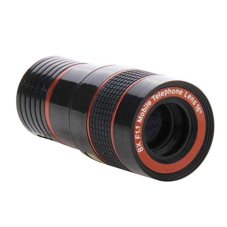 8X Zoom Telescope Telephoto Camera Lens with Clip(Black) - Telescope & Microscope by PMC TechLife | Online Shopping South Africa | PMC TechLife