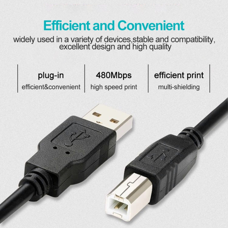 USB 2.0 Printer Extension AM to BM Cable, Length: 5m - USB Cable by PMC Jewellery | Online Shopping South Africa | PMC Jewellery