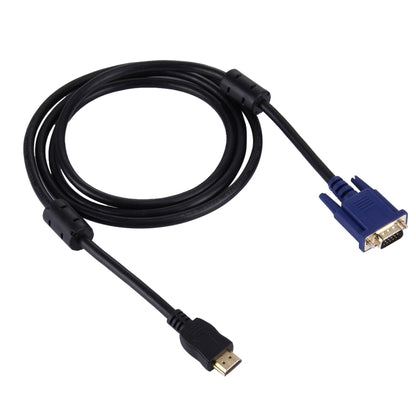 1.8m HDMI Male to VGA Male 15PIN Video Cable(Black) - Cable by PMC Jewellery | Online Shopping South Africa | PMC Jewellery