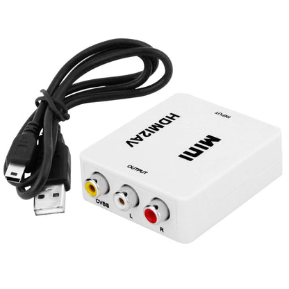 VK-126 MINI HDMI to CVBS/L+R Audio Converter Adapter (Scaler)(White) - Converter by PMC Jewellery | Online Shopping South Africa | PMC Jewellery
