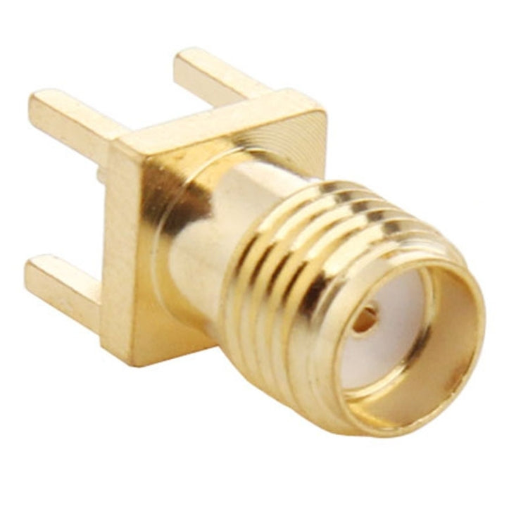 10 PCS Gold Plated SMA Female Panel Mount PCB Square Equally RF Connector Adapter - Connectors by PMC TechLife | Online Shopping South Africa | PMC TechLife