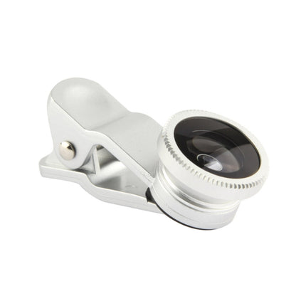 Universal 180 Degree Fisheye Lens + Macro + 0.67X Wide Lens with Clip, For Galaxy S5 / G900 / i9500 / i9300 / iPhone 5 & 5C & 5S(Silver) - Combination Lens by PMC Jewellery | Online Shopping South Africa | PMC Jewellery