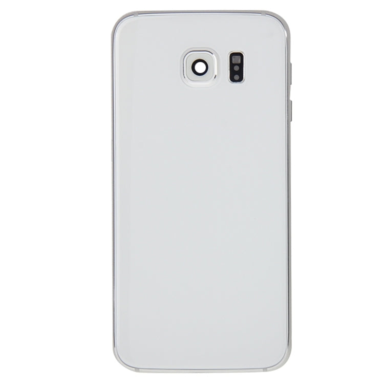 For Galaxy S6 / G920F Full Housing Cover (Back Plate Housing Camera Lens Panel + Battery Back Cover ) (White) - Back Cover by PMC Jewellery | Online Shopping South Africa | PMC Jewellery