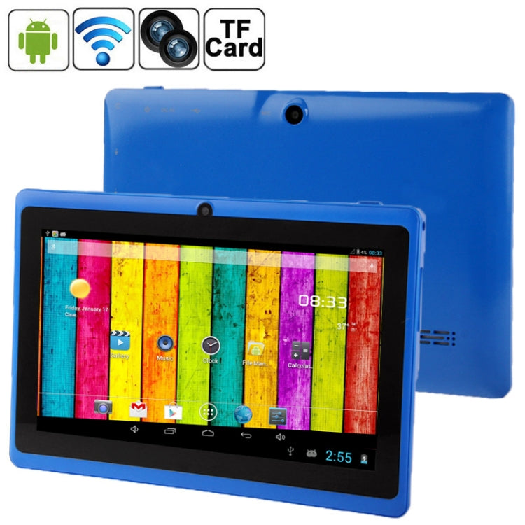 7.0 inch Tablet PC, 512MB+4GB, Android 4.2.2, 360 Degrees Menu Rotation, Allwinner A33 Quad-core, Bluetooth, WiFi(Blue) - 7.0-8.0 inch by PMC Jewellery | Online Shopping South Africa | PMC Jewellery