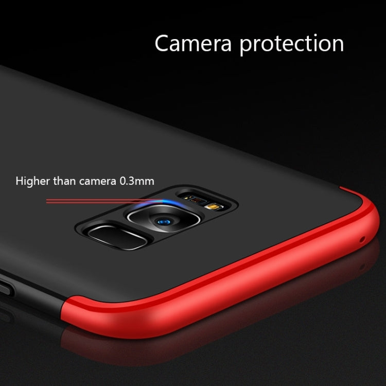 GKK for Galaxy S8 PC Three - paragraph Shield 360 Degrees Full Coverage Protective Case Back Cover(Red) - Galaxy Phone Cases by GKK | Online Shopping South Africa | PMC TechLife | Buy Now Pay Later Mobicred