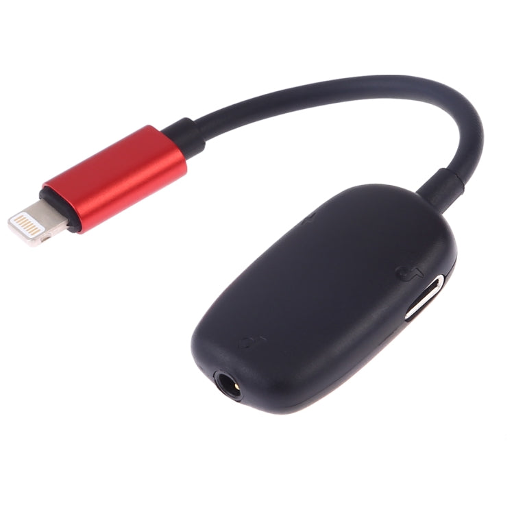 8 Pin to 8 Pin Charging Interface + 8 Pin Earphone Interface + 3.5mm Audio Interface Earphone Adapter(Red) - Earphone Adapter by PMC TechLife | Online Shopping South Africa | PMC TechLife