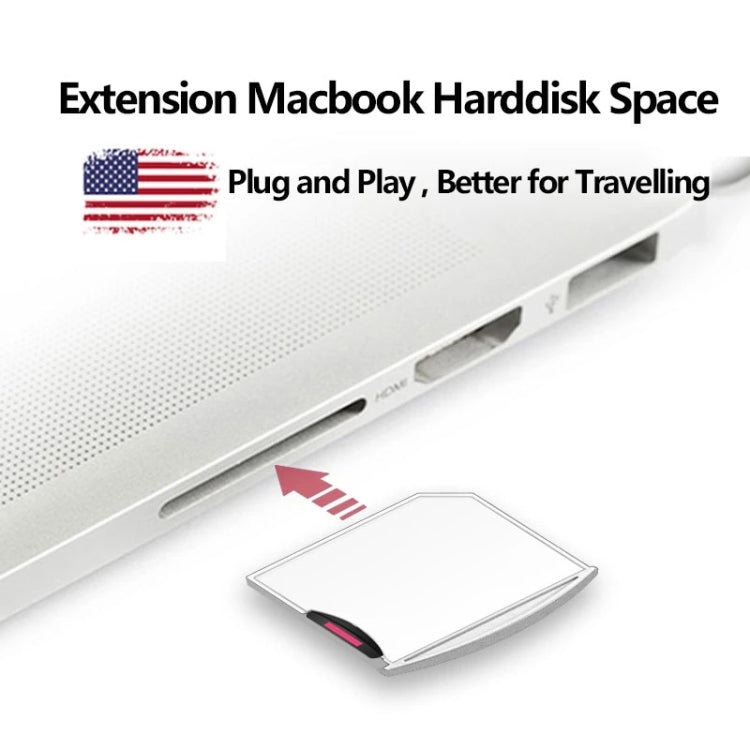 Micro SD / TF Card to SD Adapter for MacBook Air / Pro, Support up to 512GB (White) - Cable & Adapter by PMC TechLife | Online Shopping South Africa | PMC TechLife