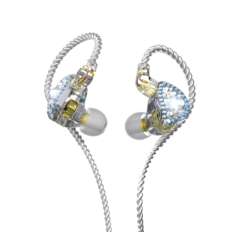 CVJ Liuli 3.5mm In-ear Wired Headphones,Length 2.5m (Blue) - In Ear Wired Earphone by CVJ | Online Shopping South Africa | PMC Jewellery | Buy Now Pay Later Mobicred