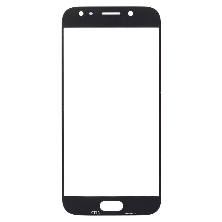 For Galaxy J7 (2017) / J730 Front Screen Outer Glass Lens (Black) - Outer Glass Lens by PMC Jewellery | Online Shopping South Africa | PMC Jewellery