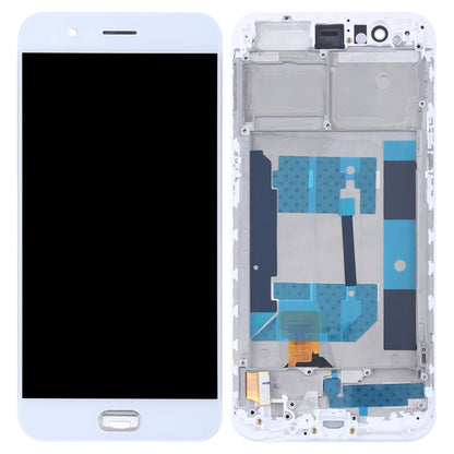 TFT LCD Screen for OPPO R11 Digitizer Full Assembly with Frame(White) - LCD Screen by PMC Jewellery | Online Shopping South Africa | PMC Jewellery