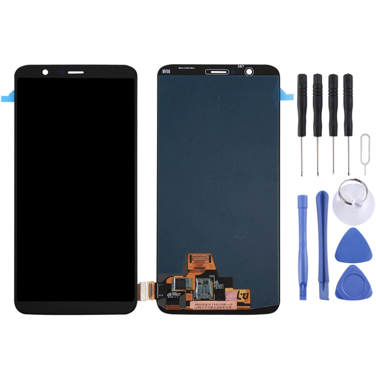 For OnePlus 5T Digitizer Full Assembly Original LCD Screen (Black) - free shipping - PMC TechLife - Order now!