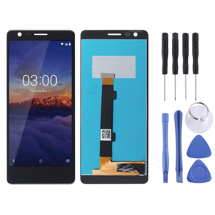 TFT LCD Screen for Nokia 3.1 with Digitizer Full Assembly  (Black) - free shipping - PMC TechLife - Order now!