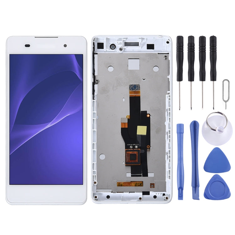 OEM LCD Screen for Sony Xperia E5 F3311 F3313 Digitizer Full Assembly with Frame(White) - free shipping - PMC TechLife - Order now!