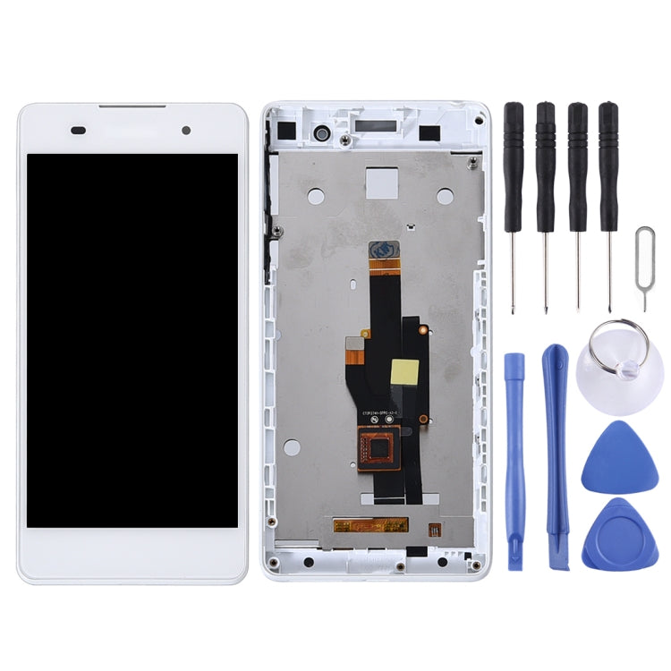 OEM LCD Screen for Sony Xperia E5 F3311 F3313 Digitizer Full Assembly with Frame(White) - free shipping - PMC TechLife - Order now!