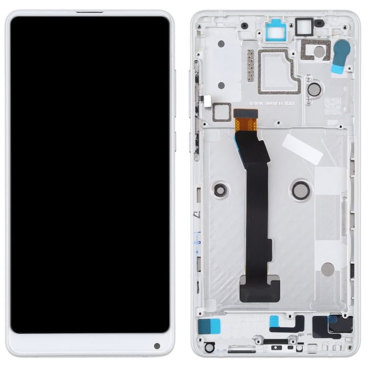 LCD Screen and Digitizer Full Assembly with Frame for Xiaomi MI Mix 2S(White) - free shipping - PMC TechLife - Order now!
