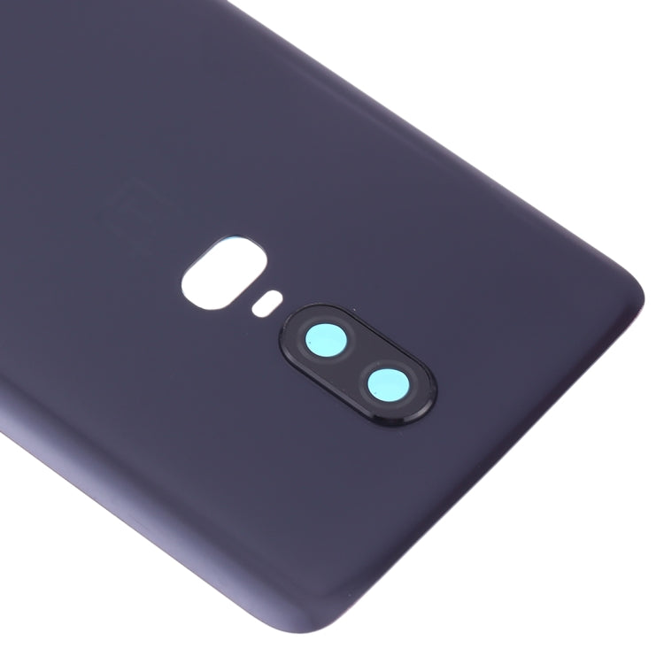 For OnePlus 6 Frosted Battery Back Cover with Camera Lens (Black) - Back Cover by PMC TechLife | Online Shopping South Africa | PMC TechLife