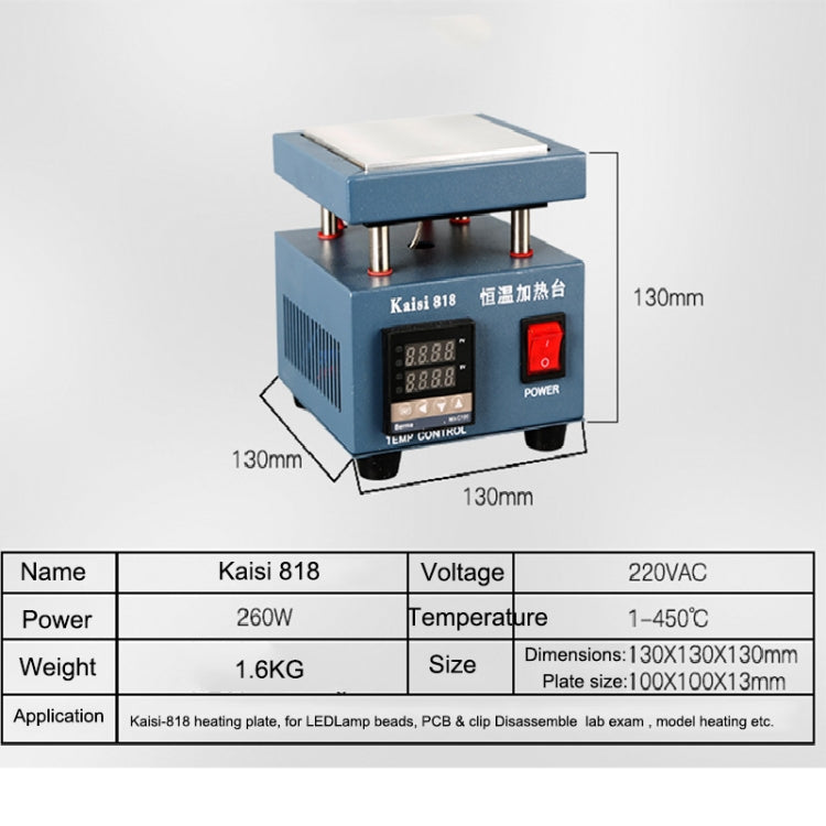 Kaisi 818 Heating Station Constant Temperature Heating Plate, EU Plug - Repair Platform by Kaisi | Online Shopping South Africa | PMC Jewellery | Buy Now Pay Later Mobicred