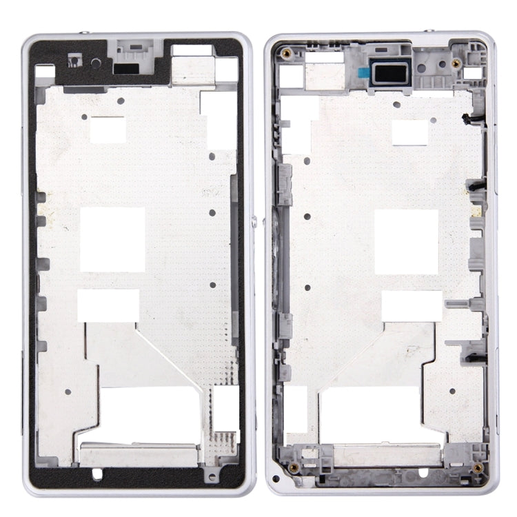 Front Housing LCD Frame Bezel for Sony Xperia Z1 Compact / Mini(White) - Frame Bezel Plate by PMC TechLife | Online Shopping South Africa | PMC TechLife