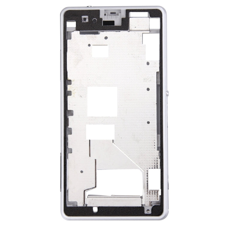 Front Housing LCD Frame Bezel for Sony Xperia Z1 Compact / Mini(White) - Frame Bezel Plate by PMC TechLife | Online Shopping South Africa | PMC TechLife