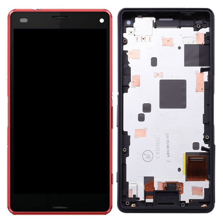 OEM LCD Screen for Sony Xperia Z3 Mini Compact Digitizer Full Assembly with Frame(Red) - free shipping - PMC TechLife - Order now!
