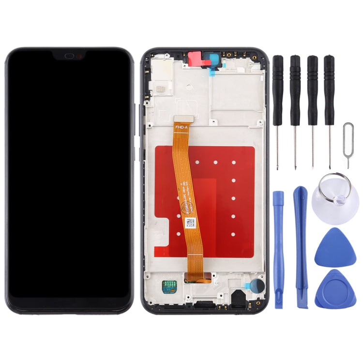 LCD Screen and Digitizer Full Assembly with Frame for Huawei P20 Lite / Nova 3e(Black) - free shipping - PMC TechLife - Order now!