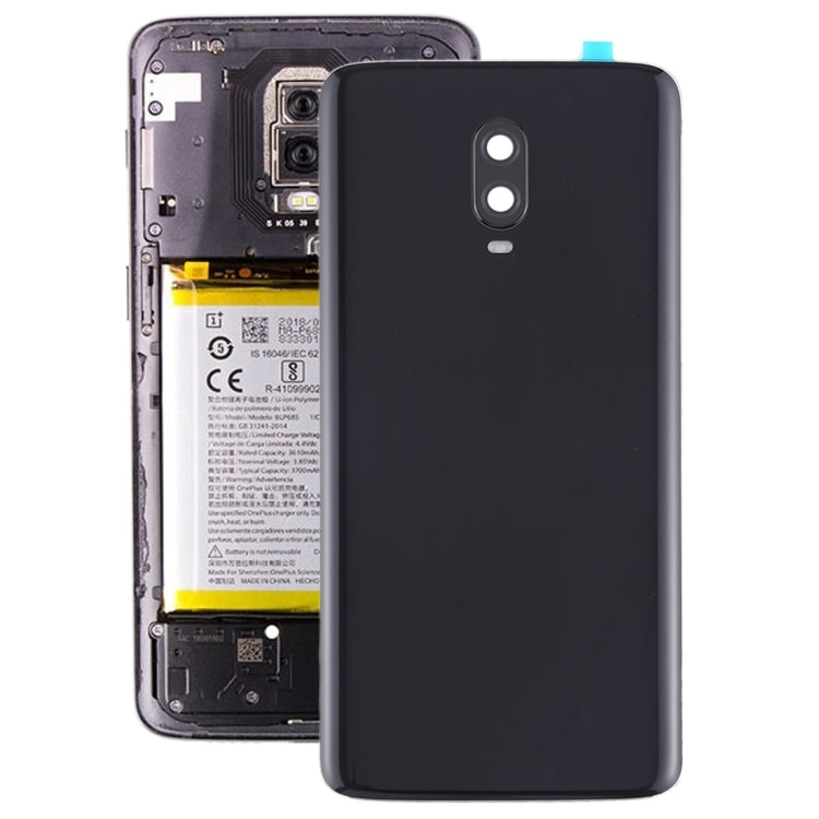 For OnePlus 6T Original Battery Back Cover with Camera Lens (Jet Black) - free shipping - PMC TechLife - Order now!