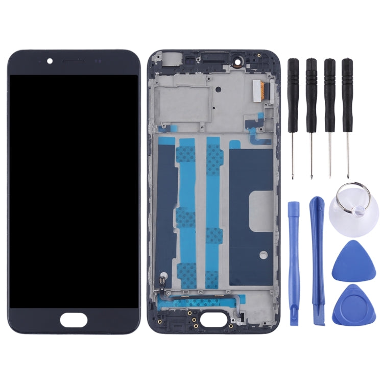 For OPPO R9s LCD Screen (TFT) + Touch Panel with Frame(Black) - free shipping - PMC TechLife - Order now!