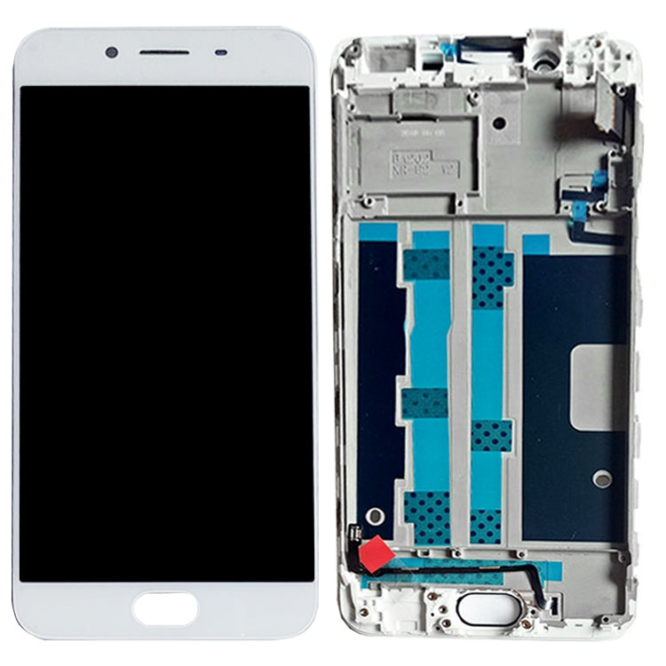 For OPPO R9s LCD Screen (TFT) + Touch Panel with Frame(White) - free shipping - PMC TechLife - Order now!