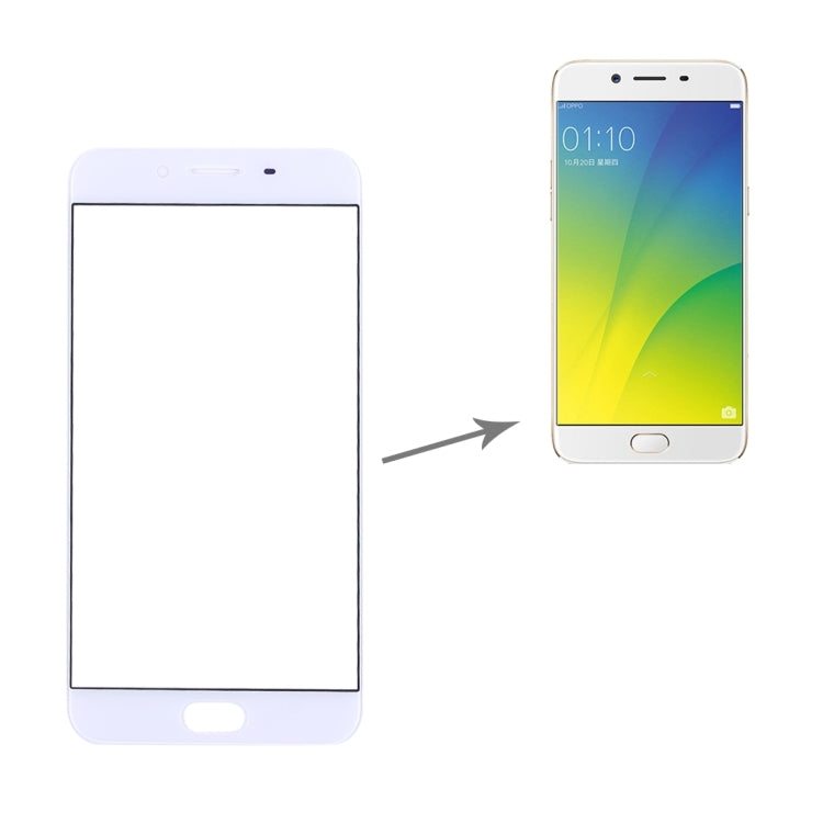 For OPPO R9s Front Screen Outer Glass Lens (White) - free shipping - PMC TechLife - Order now!