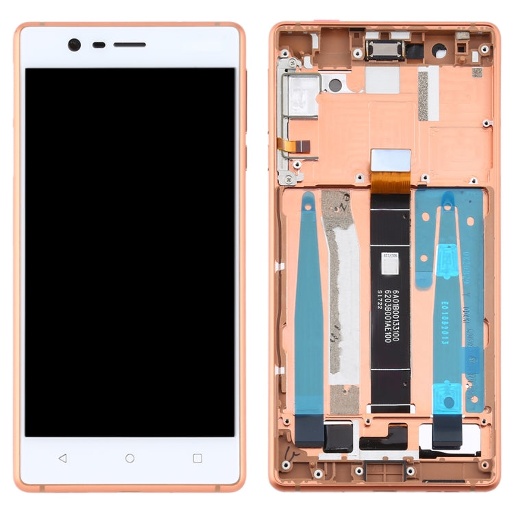 TFT LCD Screen for Nokia 3 TA-1032 Digitizer Full Assembly with Frame & Side Keys (Gold) - free shipping - PMC TechLife - Order now!