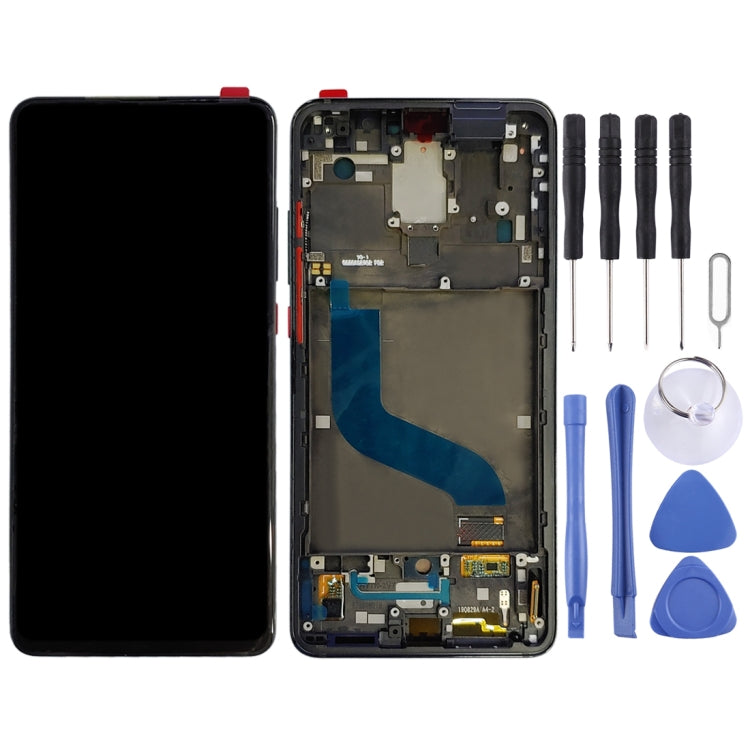 Original AMOLED LCD Screen for Xiaomi 9T Pro / Redmi K20 Pro / Redmi K20 Digitizer Full Assembly with Frame(Black) - free shipping - PMC TechLife - Order now!