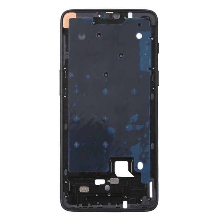 For OnePlus 6 Front Housing LCD Frame Bezel Plate with Side Keys (Jet Black) - Frame Bezel Plate by PMC TechLife | Online Shopping South Africa | PMC TechLife