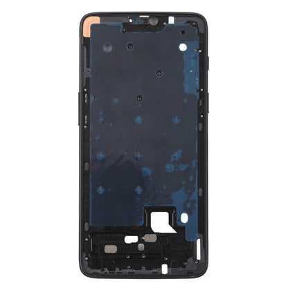 For OnePlus 6 Front Housing LCD Frame Bezel Plate with Side Keys (Jet Black) - Frame Bezel Plate by PMC Jewellery | Online Shopping South Africa | PMC Jewellery