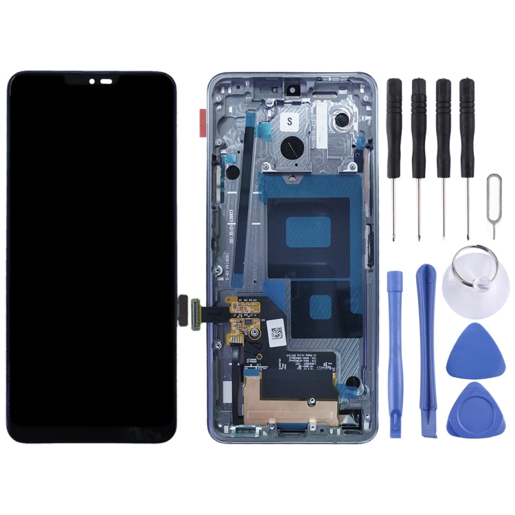 Original LCD Screen for LG G7 ThinQ / G710 G710EM G710PM G710VMP Digitizer Full Assembly with Frame (Silver) - free shipping - PMC TechLife - Order now!