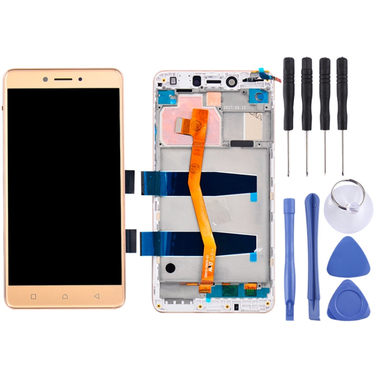 OEM LCD Screen for 5.5 inch Lenovo K6 Note K53a48 Digitizer Full Assembly with Frame (Gold) - LCD Screen by PMC TechLife | Online Shopping South Africa | PMC TechLife