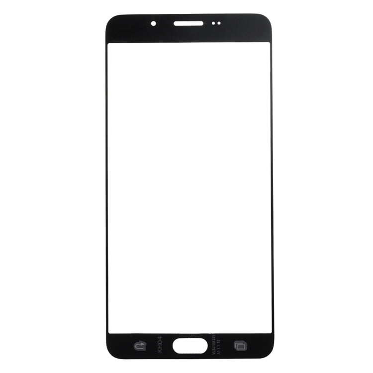 For Galaxy A9 (2016) / A900 Front Screen Outer Glass Lens (Black) - Outer Glass Lens by PMC Jewellery | Online Shopping South Africa | PMC Jewellery