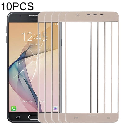 For Samsung Galaxy J7 Prime, On7 (2016), G610F, G610F/DS, G610F/DD, G610M, G610M/DS, G610Y/DS 10pcs Front Screen Outer Glass Lens (Gold) - Outer Glass Lens by PMC Jewellery | Online Shopping South Africa | PMC Jewellery