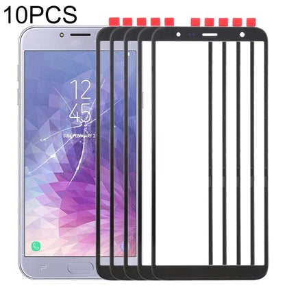 For Samsung Galaxy J4+ / J6+ / J610  10pcs Front Screen Outer Glass Lens (Black) - Outer Glass Lens by PMC Jewellery | Online Shopping South Africa | PMC Jewellery