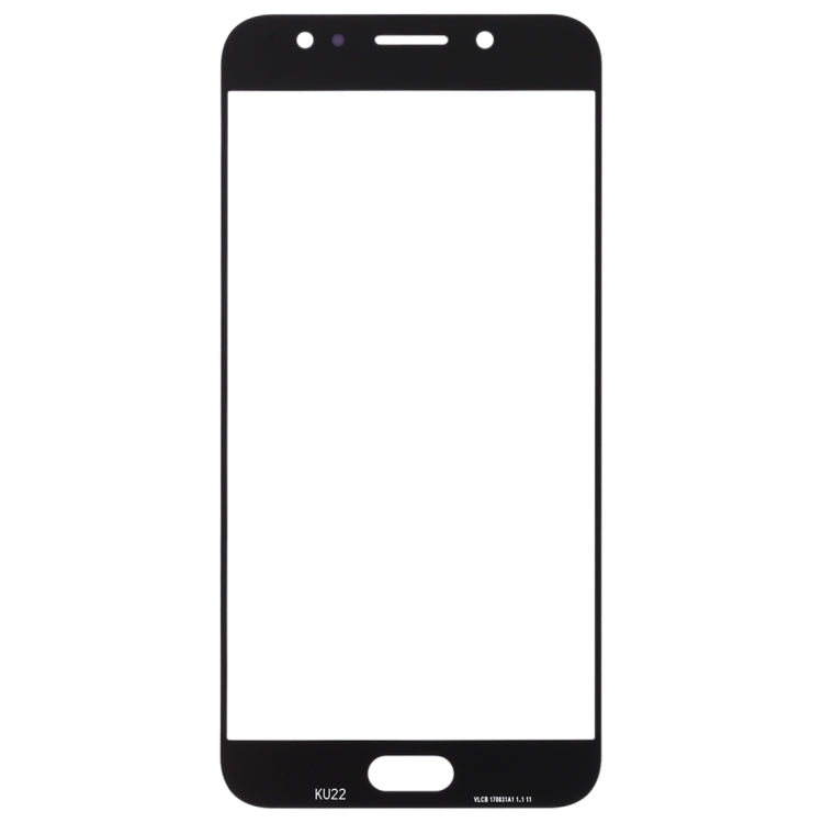 For Samsung Galaxy C8 / C7100, C7(2017) / J7+, C710F/DS 10pcs Front Screen Outer Glass Lens (Black) - Outer Glass Lens by PMC Jewellery | Online Shopping South Africa | PMC Jewellery