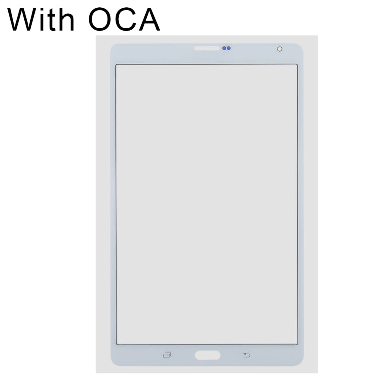 For Samsung Galaxy Tab S 8.4 LTE / T705 Front Screen Outer Glass Lens with OCA Optically Clear Adhesive (White) - Outer Glass Lens by PMC Jewellery | Online Shopping South Africa | PMC Jewellery