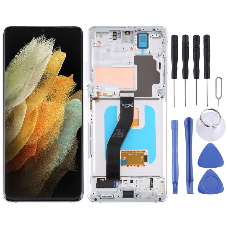 Original Super AMOLED LCD Screen For Samsung Galaxy S21 Ultra 5G SM-G998B Digitizer Full Assembly with Frame (Silver) - LCD Screen by PMC Jewellery | Online Shopping South Africa | PMC Jewellery