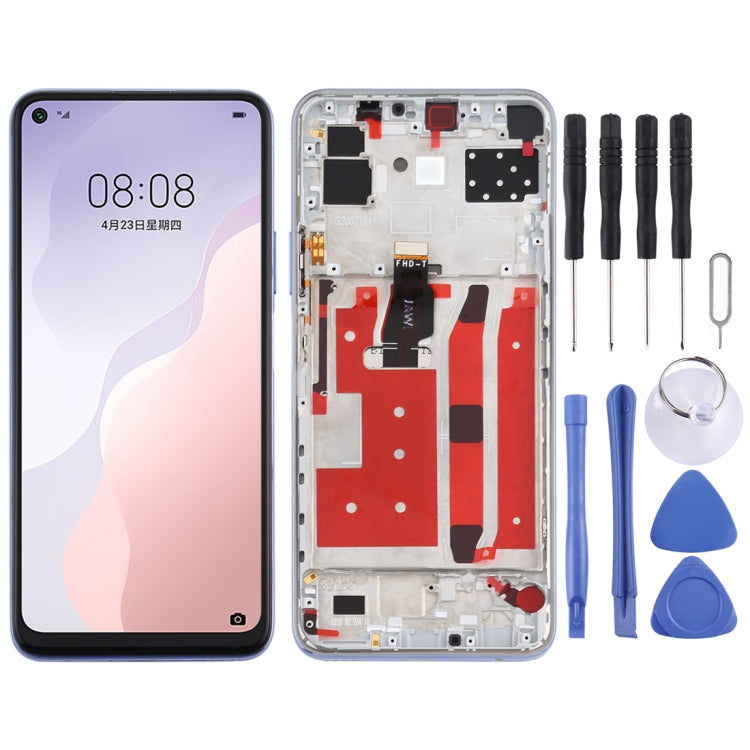 OEM LCD Screen for Huawei Nova 7 SE Digitizer Full Assembly with Frame(Silver) - free shipping - PMC TechLife - Order now!