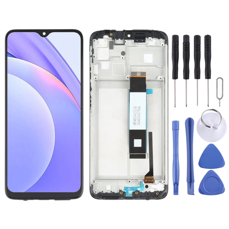 LCD Screen and Digitizer Full Assembly with Frame for Xiaomi Redmi Note 9 4G / Poco M3 / Redmi 9 Power M2010J19SC M2010J19CG(Black) - free shipping - PMC TechLife - Order now!