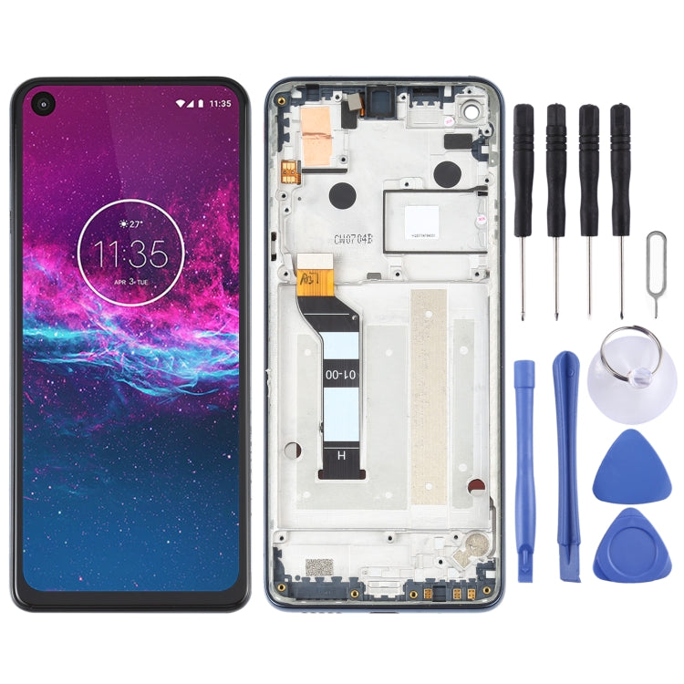 Original LCD Screen for Motorola One Action XT2013-1 XT2013-2 XT2013-4 Digitizer Full Assembly with Frame (Blue) - free shipping - PMC TechLife - Order now!
